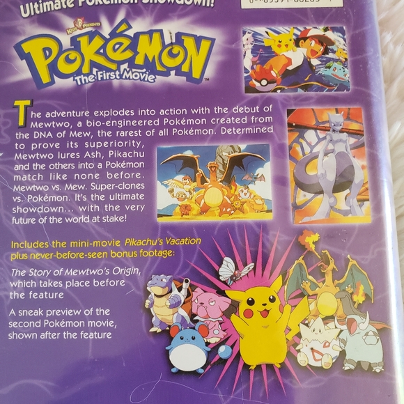 Pokemon The First Movie Mewtwo vs. Mew 2000 VHS Clam Shell - Picture 5 of 8